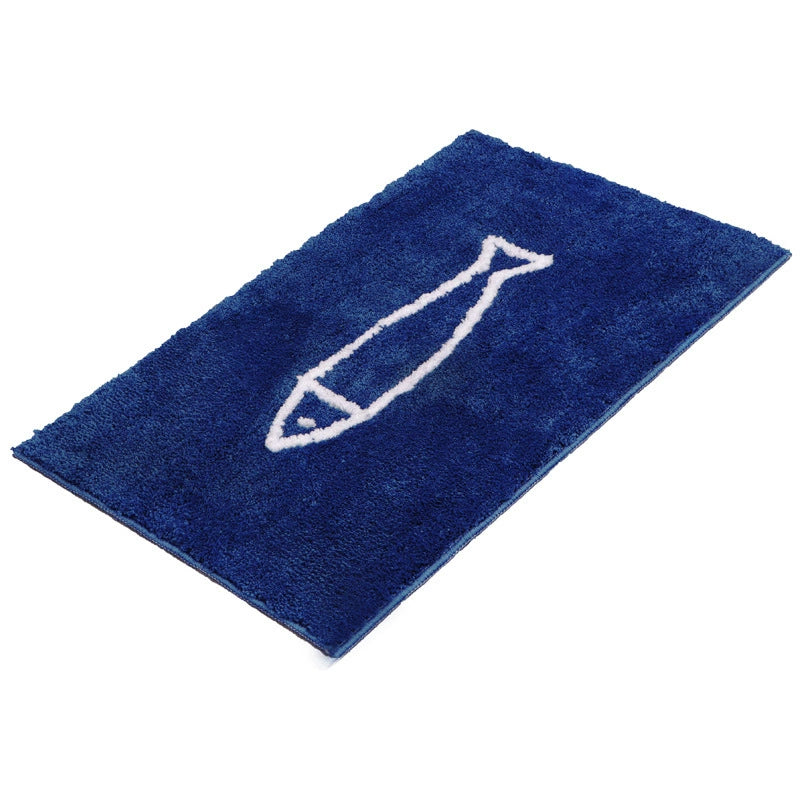 Kordelva Cartoon Fish Flocked Non-Slip Bath Mat - product image 2