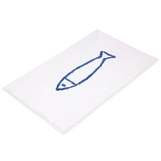 Kordelva Cartoon Fish Flocked Non-Slip Bath Mat - product image 1