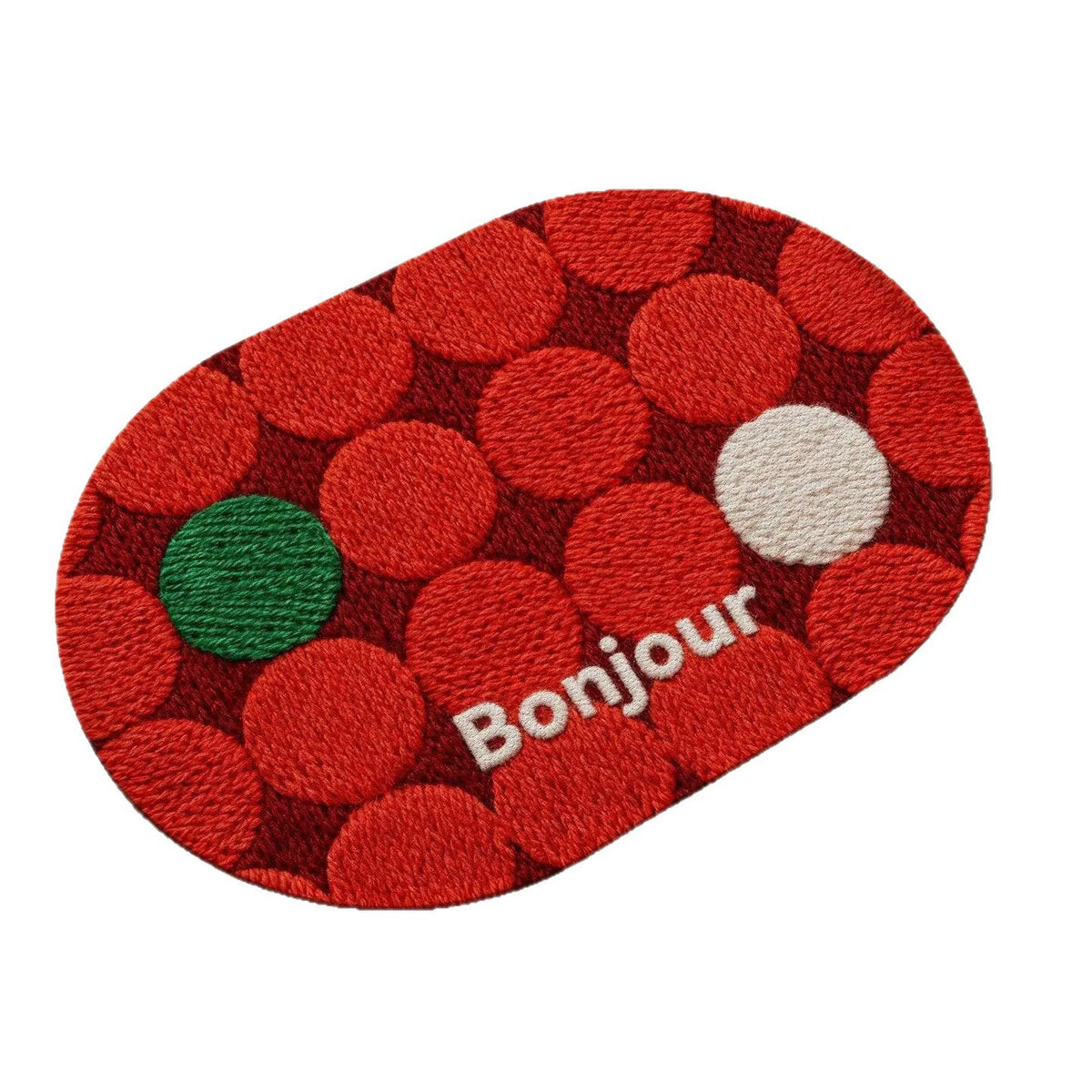 Kordelva Polka Dot Linen-Blend Entryway Door Mat - product image 1